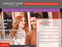 Tablet Screenshot of fantasticsamsfranchise.com